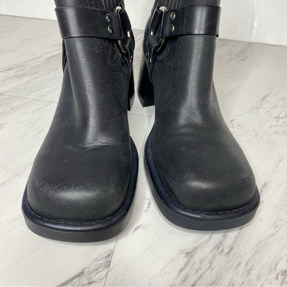 Jeffrey Campbell Operator Harness Black Leather Heeled Boot 9 - Picture 10 of 14